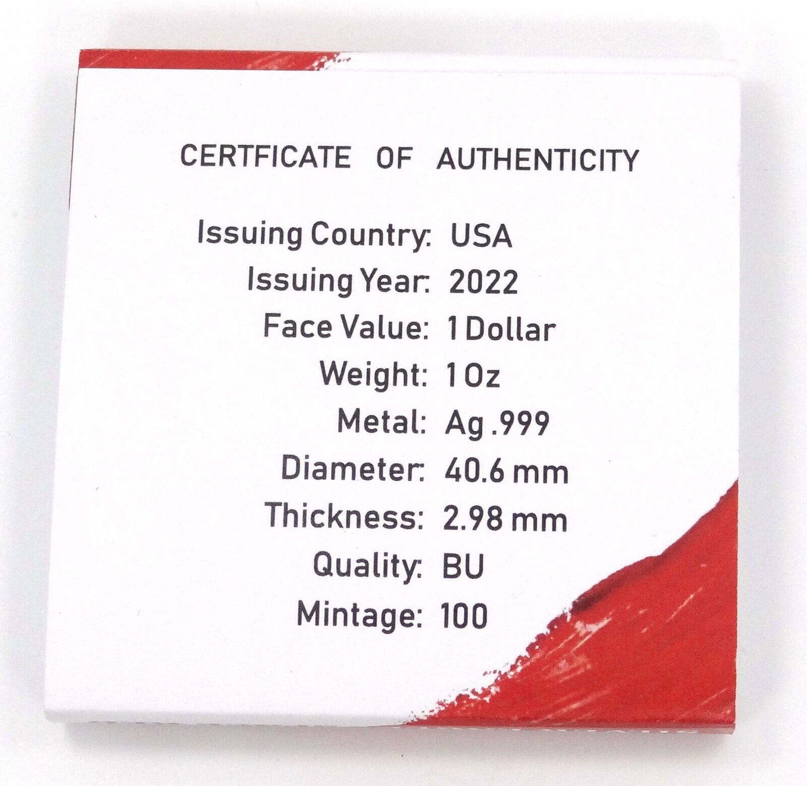 1 Oz Silver Coin 2022 USA $1 Liberty Eagle Paint It Red Communism Hammer&Sickle-classypw.com-4