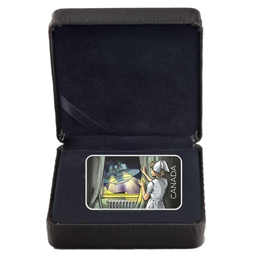 1 Oz Silver Coin 2023 $20 Canada's Unexplained Phenomena Duncan Incident UFO UV-classypw.com-7
