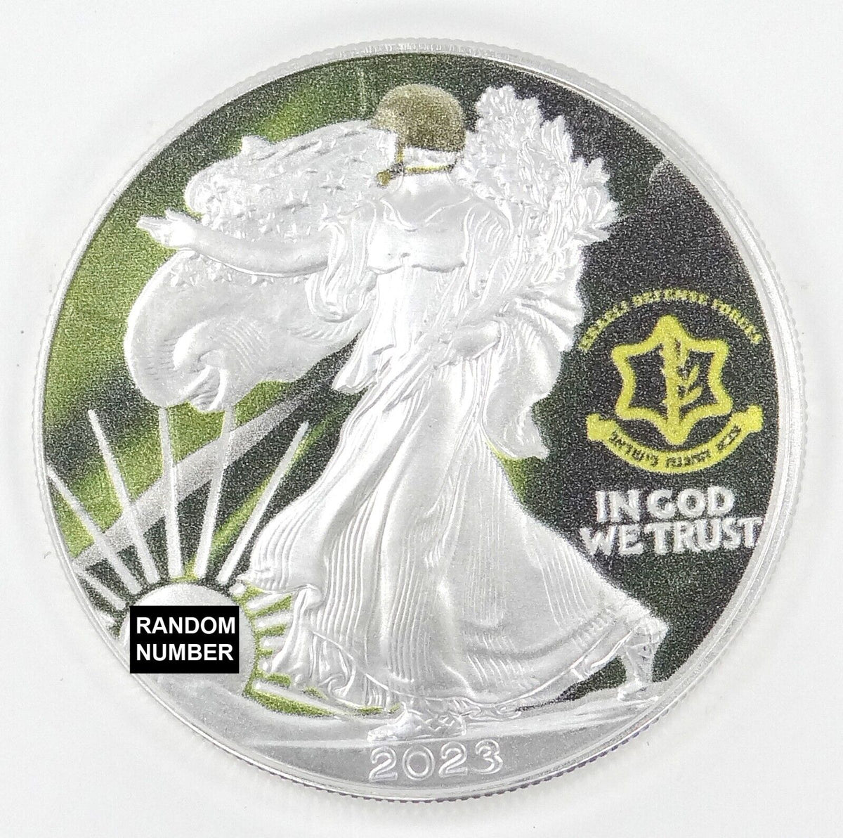 1 Oz Silver Coin 2023 American Eagle $1 Jewish Israel Israeli Defense Forces IDF