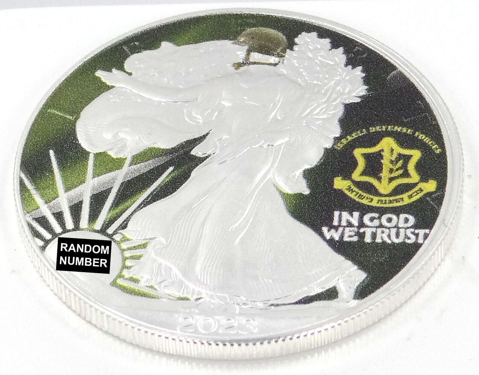 1 Oz Silver Coin 2023 American Eagle $1 Jewish Israel Israeli Defense Forces IDF