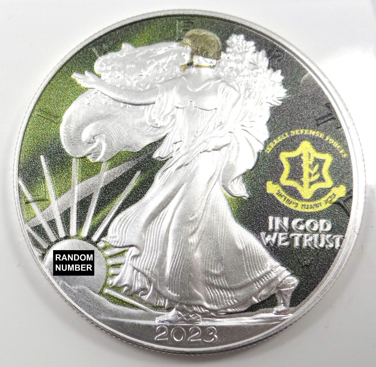 1 Oz Silver Coin 2023 American Eagle $1 Jewish Israel Israeli Defense Forces IDF