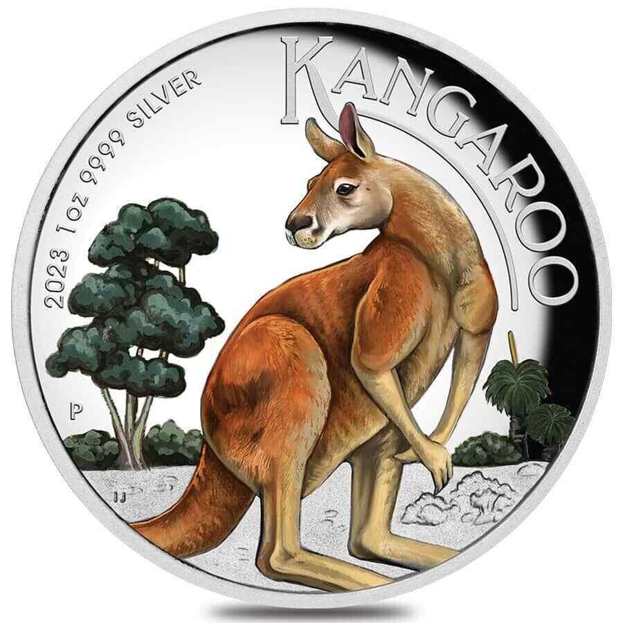 1 Oz Silver Coin 2023 Australia $1 Proof Color Australian Kangaroo High Relief-classypw.com-3
