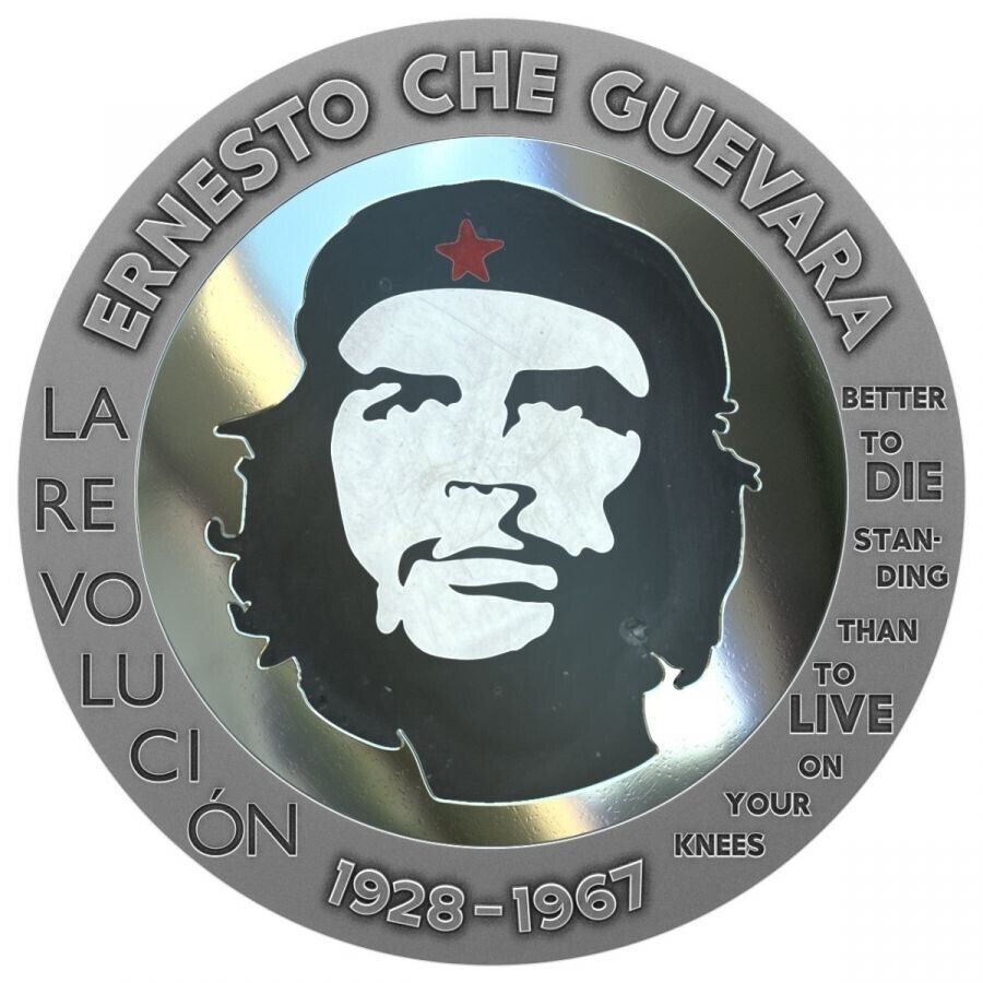 1 Oz Silver Coin 2023 Congo Ernesto Che Guevara Bernit / Steel Handmade V2-classypw.com-1