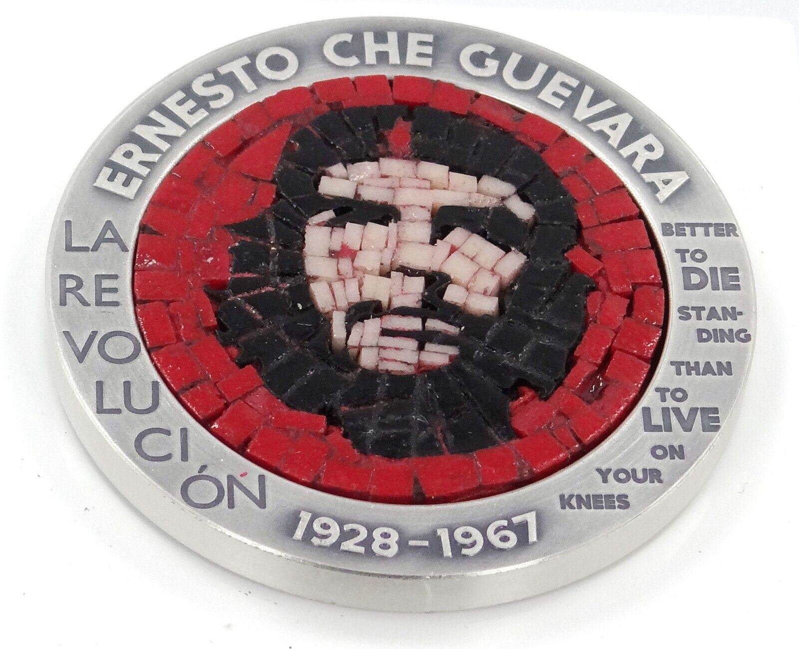 1 Oz Silver Coin 2023 Congo Ernesto Che Guevara Micro Mosaic Handmade Insert-classypw.com-1