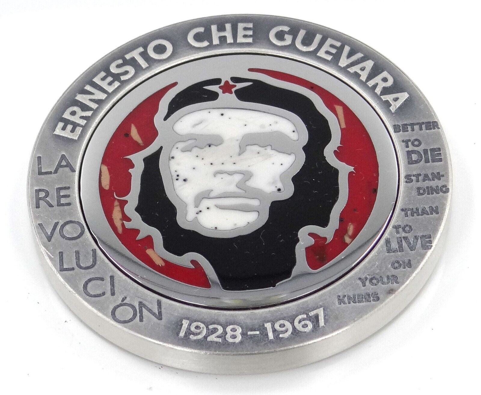 1 Oz Silver Coin 2023 Congo Ernesto Che Guevara Polybern / Steel Handmade-classypw.com-1