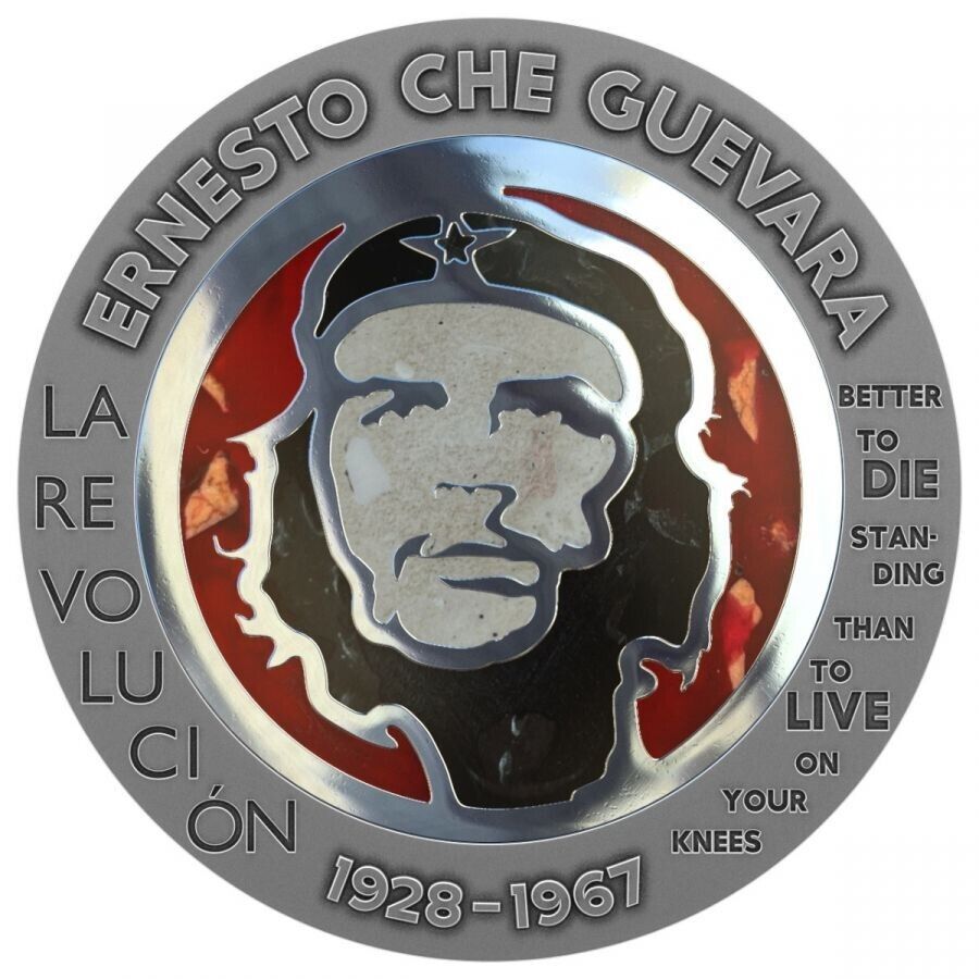 1 Oz Silver Coin 2023 Congo Ernesto Che Guevara Polybern / Steel Handmade-classypw.com-1