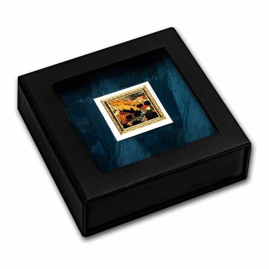 1 Oz Silver Coin 2023 Niue $1 Color Proof Vincent Van Gogh Valley with Ploughman-classypw.com-7