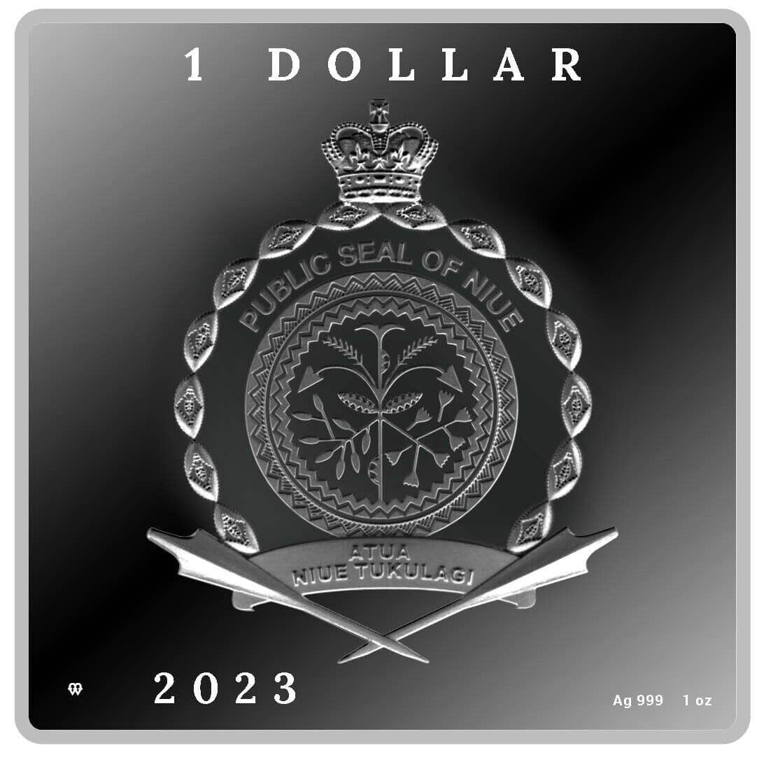 1 Oz Silver Coin 2023 Niue $1 Treasures of the World - The Birth of Venus 999pcs-classypw.com-2