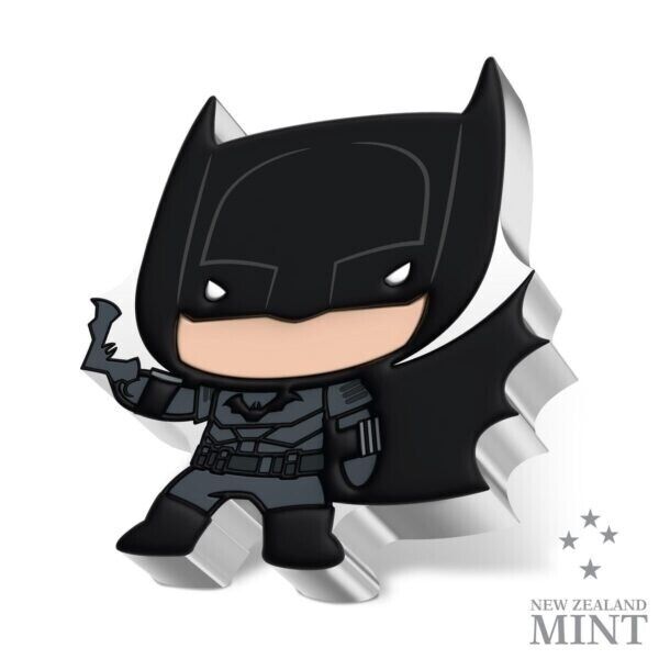 1 Oz Silver Coin 2023 Niue $2 DC Comics The Batman – Batman Shaped Chibi Coin