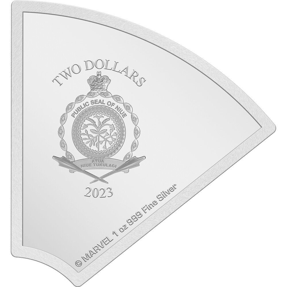 1 Oz Silver Coin 2023 Niue $2 Marvel Avengers 60th Ann Iron Man Silver Proof