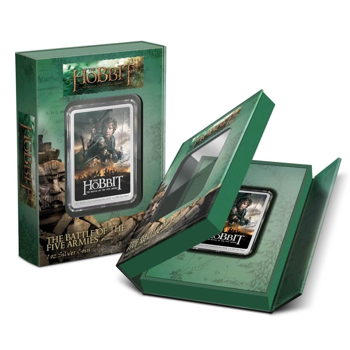 1 Oz Silver Coin 2023 Niue $2 The Hobbit Battle of the Five Armies Silver Poster