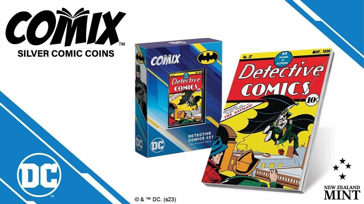 1 Oz Silver Coin 2023 Niue DC Comix Detective Comics #27 Batman Colorized Proof