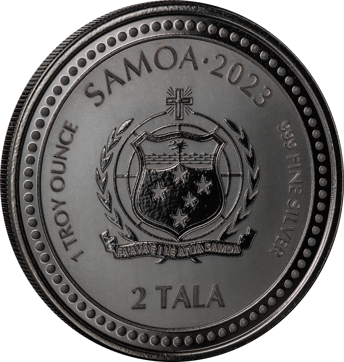 1 Oz Silver Coin 2023 Samoa 2 Tala Black Rhodium Proof - Jesus The Teacher-classypw.com-5