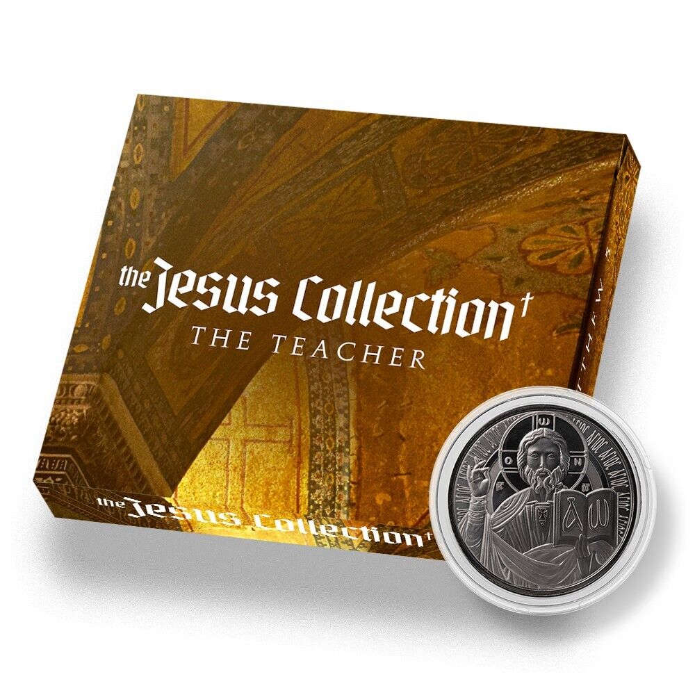 1 Oz Silver Coin 2023 Samoa 2 Tala Black Rhodium Proof - Jesus The Teacher-classypw.com-6