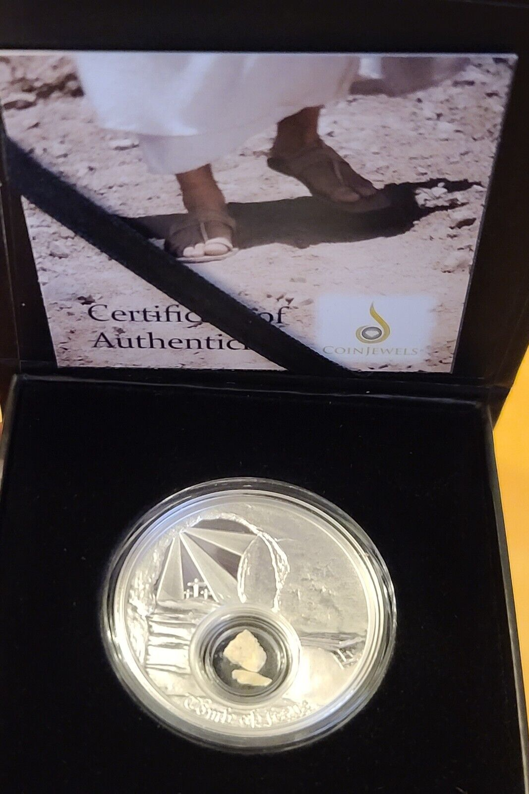 1 Oz Silver Coin 2024 Mesa Grande In the Footsteps of Jesus Tomb Jerusalem Stone-classypw.com-4