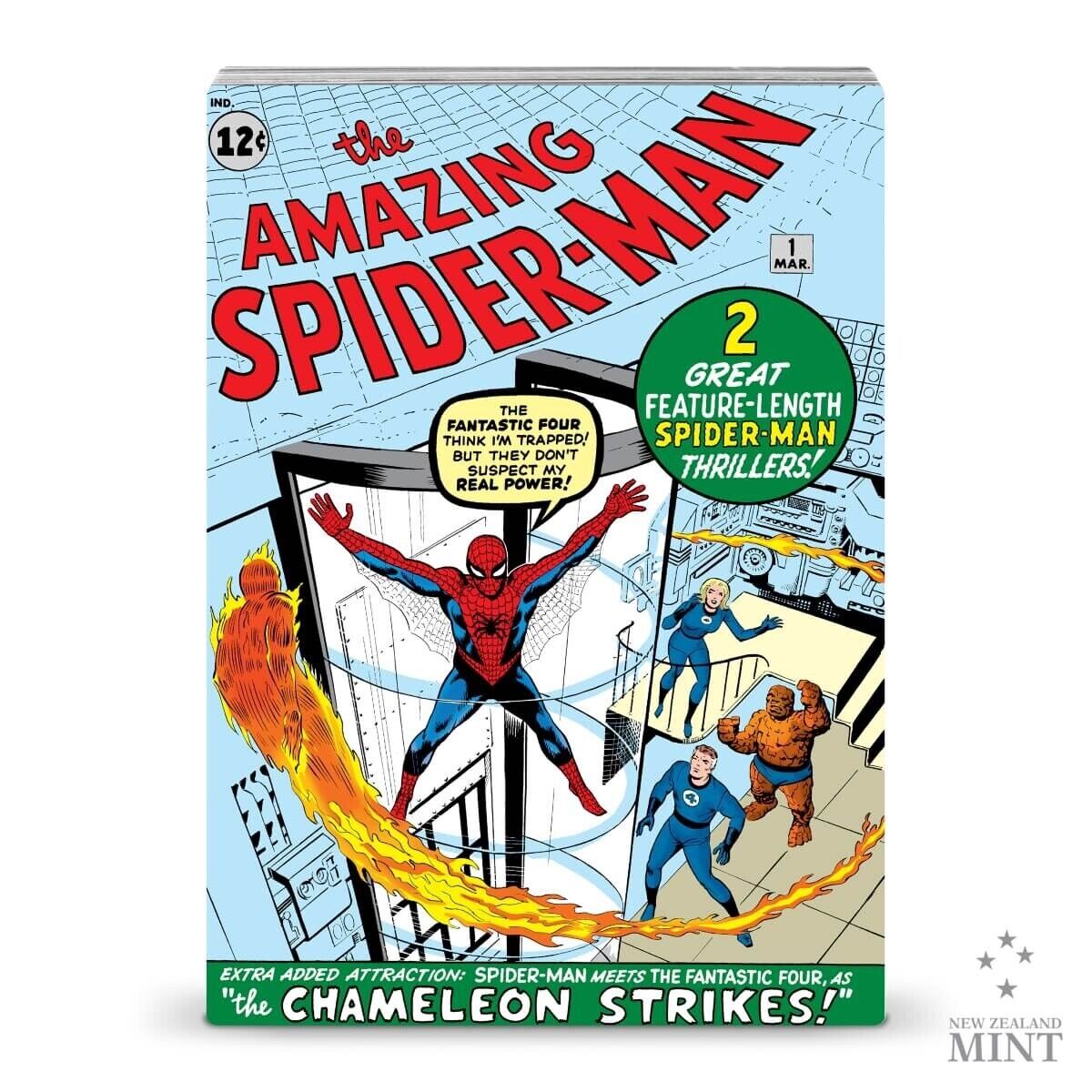 1 Oz Silver Coin 2024 Niue $2 Marvel Comics Comix Amazing Spider-Man #1 Proof