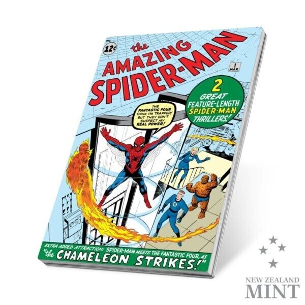 1 Oz Silver Coin 2024 Niue $2 Marvel Comics Comix Amazing Spider-Man #1 Proof