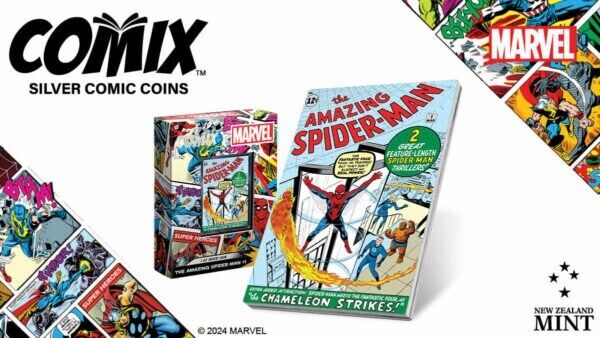 1 Oz Silver Coin 2024 Niue $2 Marvel Comics Comix Amazing Spider-Man #1 Proof