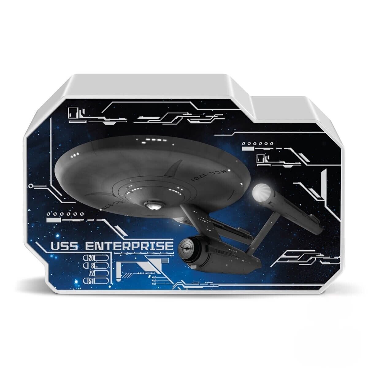 1 Oz Silver Coin 2024 Niue $2 Star Trek USS Enterprise NCC 1701 Vehicles