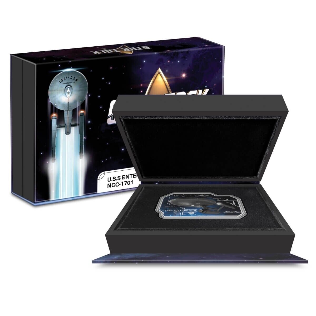 1 Oz Silver Coin 2024 Niue $2 Star Trek USS Enterprise NCC 1701 Vehicles