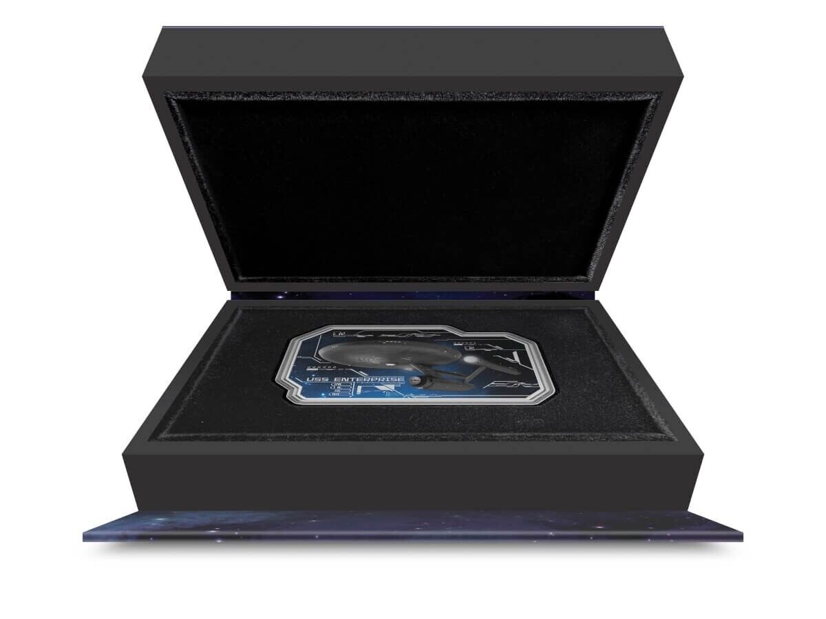 1 Oz Silver Coin 2024 Niue $2 Star Trek USS Enterprise NCC 1701 Vehicles