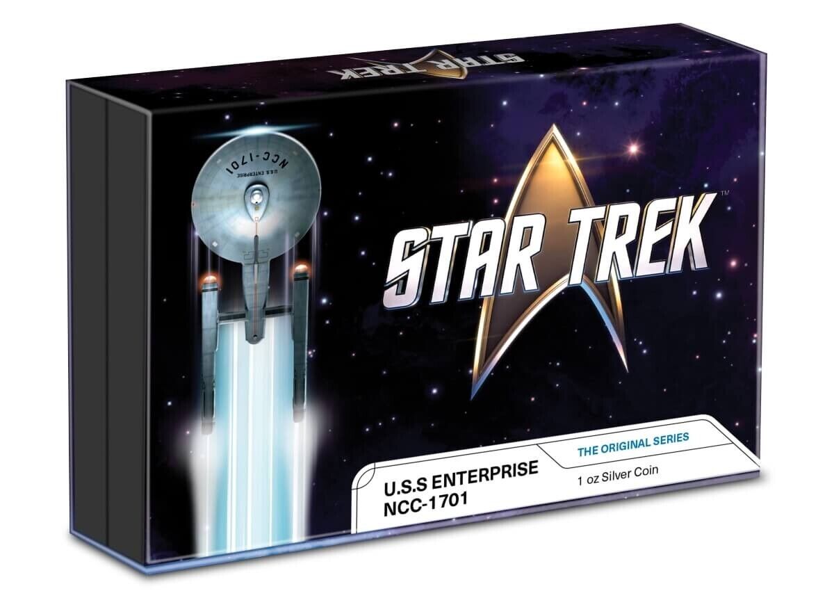 1 Oz Silver Coin 2024 Niue $2 Star Trek USS Enterprise NCC 1701 Vehicles