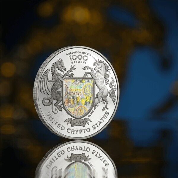 1 Oz Silver Coin 2024 United Crypto States 1000 Satoshi Liberty of Ukraine-classypw.com-4