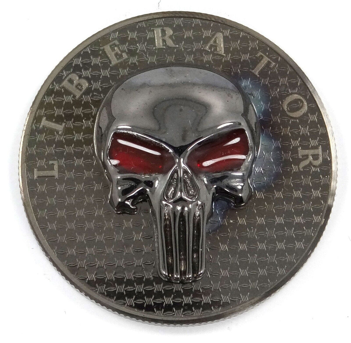 1 Oz Silver Coin Dark Side 2021 LIBERATOR Skull Proof Ruthenium FACTORY DEFECT-classypw.com-1