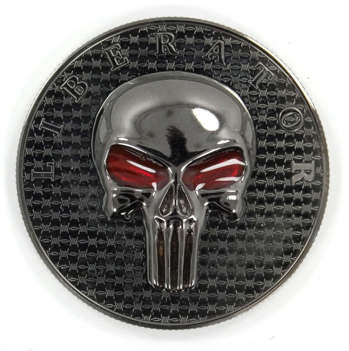 1 Oz Silver Coin Dark Side 2021 THE LIBERATOR Skull Proof Ruthenium Enamel Eyes-classypw.com-1