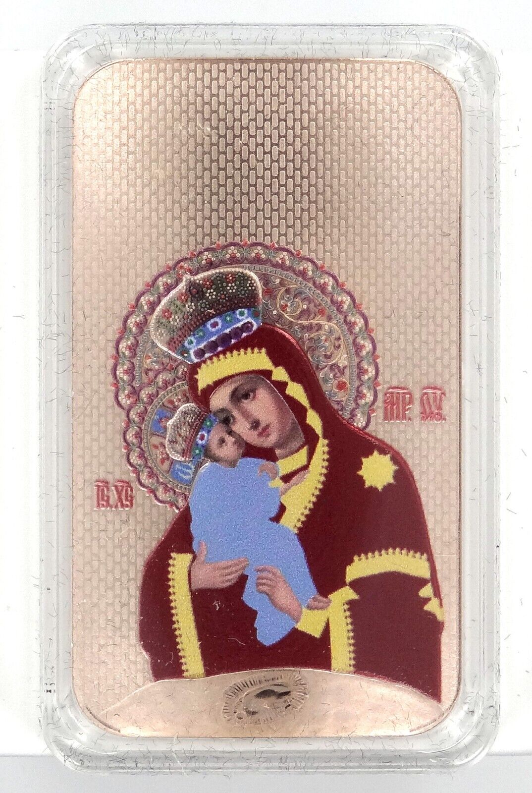 1 Oz Silver Coin Orthodox Icon of the Mother of God Pochaevskaya - Rose Gold