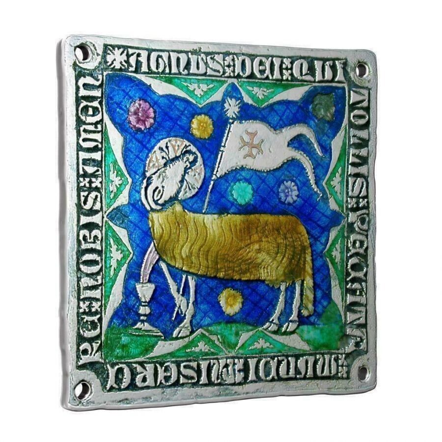 1 oz Silver Coin 2014 $2 World Heritage - Lamb of God Enamel Jesus PAMP 999 Made