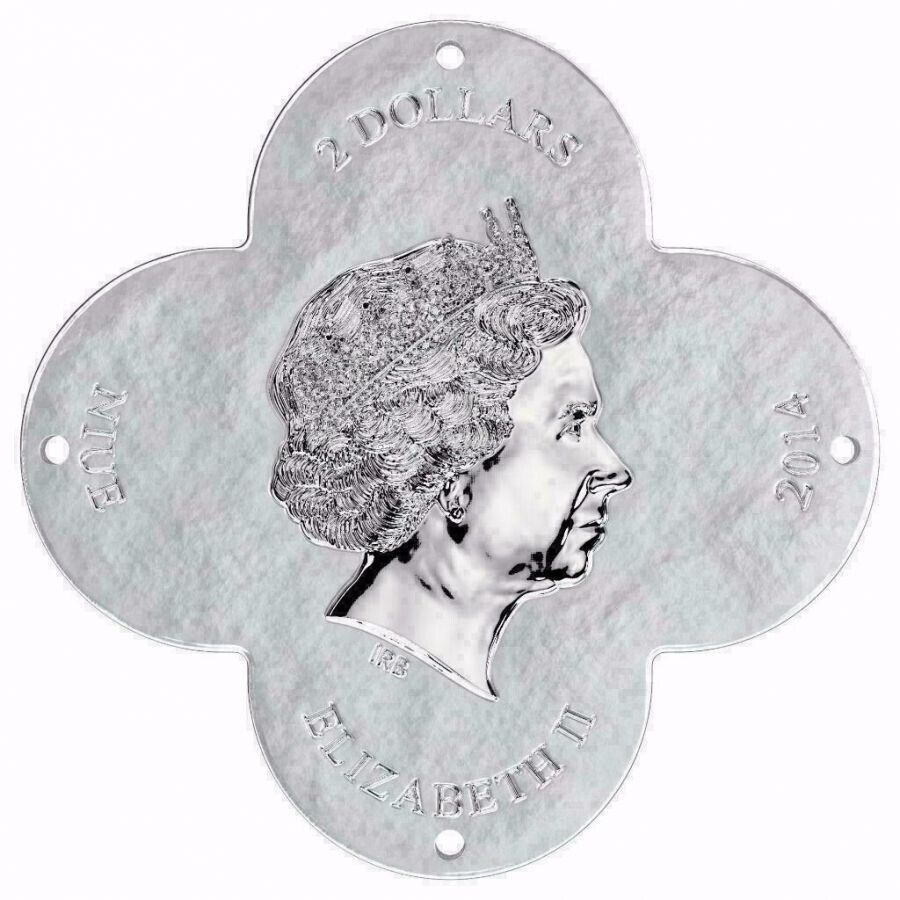 1 oz Silver Coin 2014 $2 World Heritage - Saint John in Mourning Cross PAMP 999