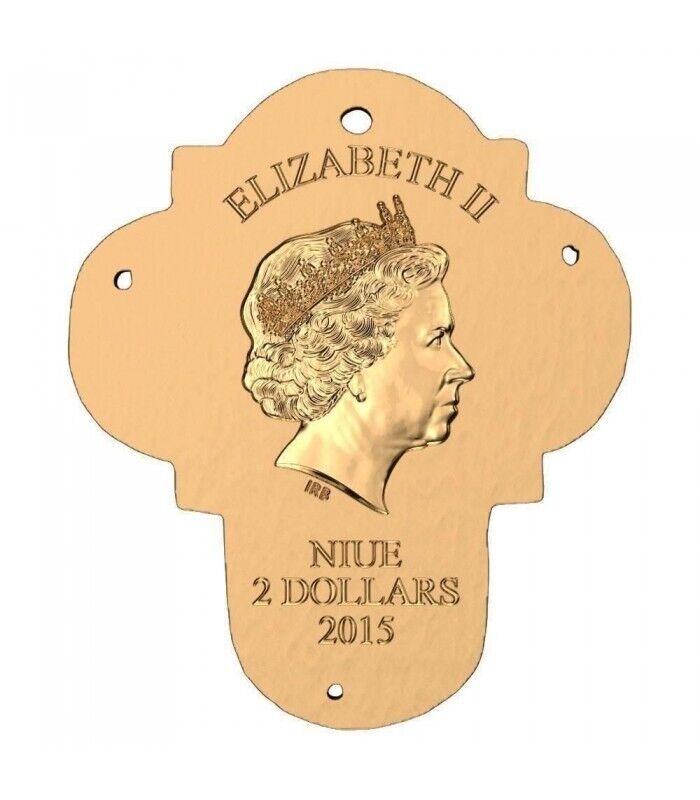 1 oz Silver Coin 2015 $2 World Heritage - Altar Cross High Relief PAMP 999 Made