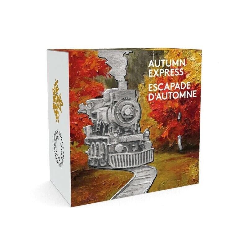 1 oz Silver Coin 2015 Canada $20 Color Proof RCM - Autumn Express Train-classypw.com-4