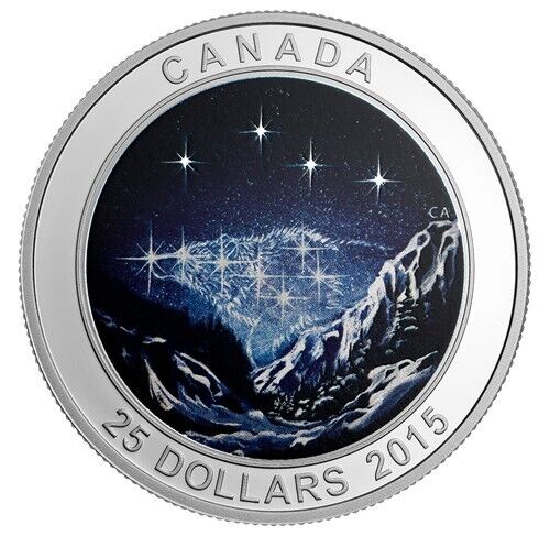 1 oz Silver Coin 2015 Canada $25 Star Charts - Eternal Pursuit Glow in the Dark-classypw.com-1