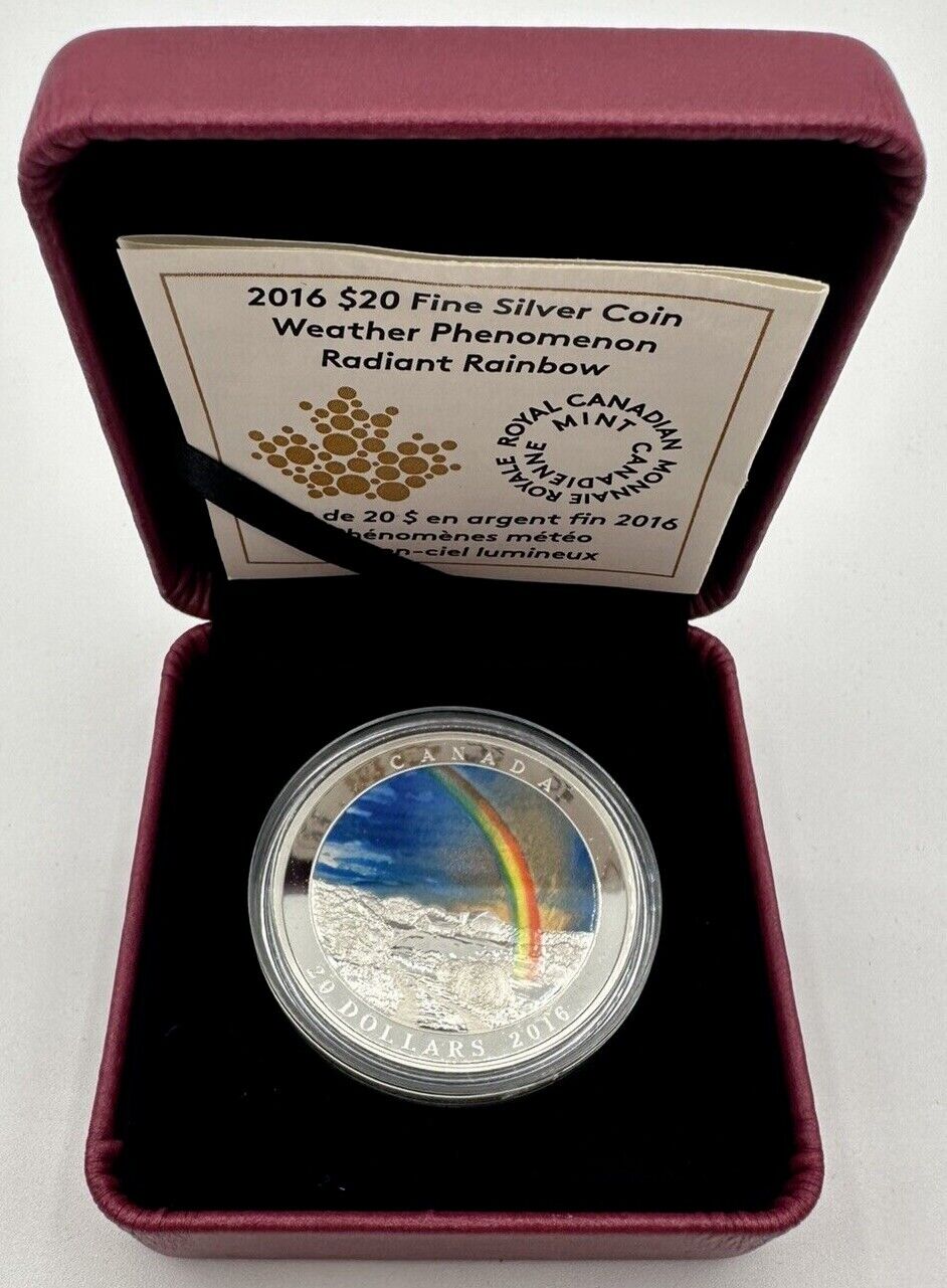 1 oz Silver Coin 2016 Canada $20 Weather Phenomenon: Radiant Rainbow-classypw.com-4