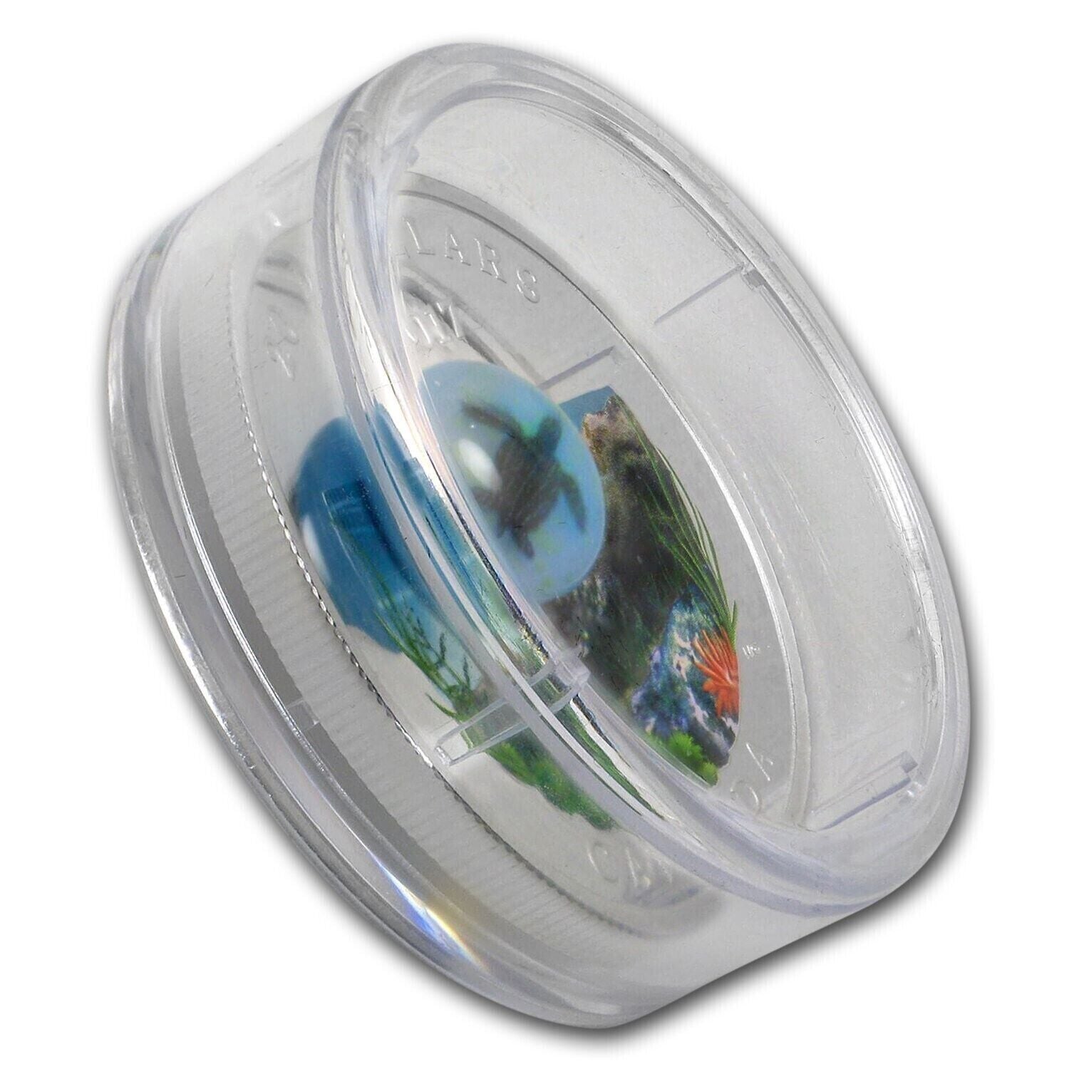 1 oz Silver Coin 2017 Canada $20 Murrini Glass Proof Under the Sea - Sea Turtle-classypw.com-3