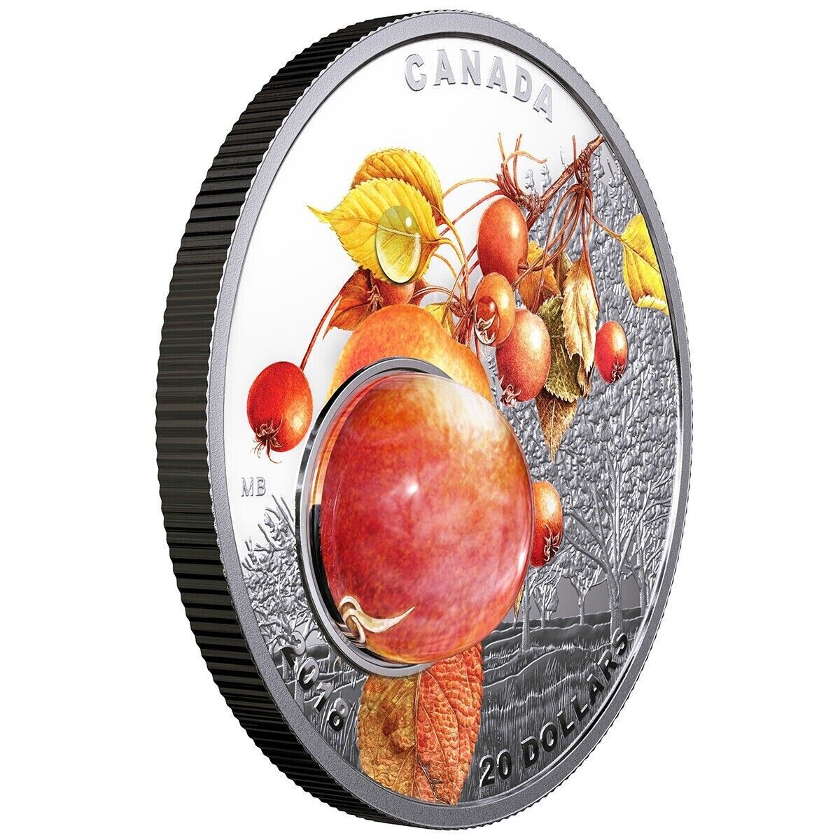 1 oz Silver Coin 2018 Canada $20 Mother Natures Magnification: Morning Dew-classypw.com-2