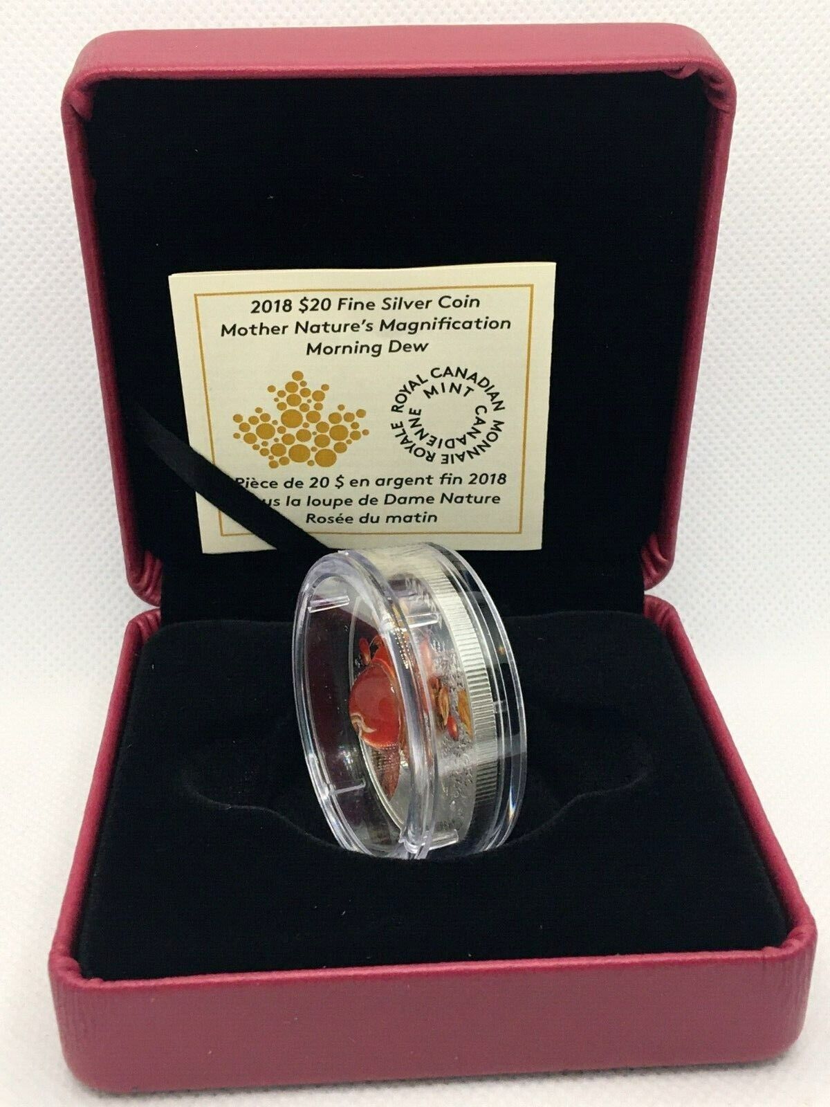 1 oz Silver Coin 2018 Canada $20 Mother Natures Magnification: Morning Dew-classypw.com-5