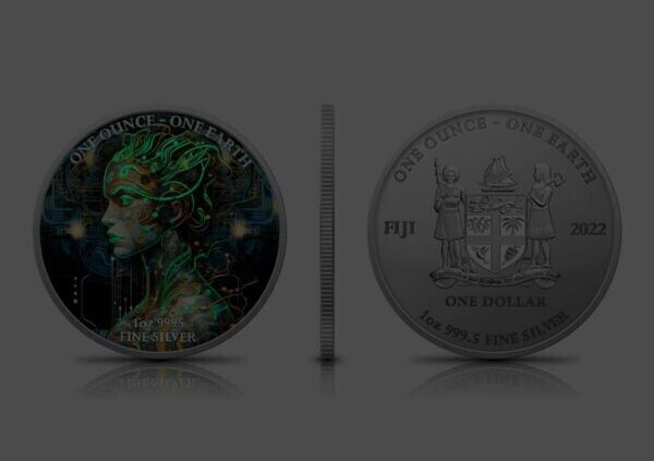 1 oz Silver Coin 2022 Fiji $1 Color Earth The Beauty of Artificial Intelligence-classypw.com-3