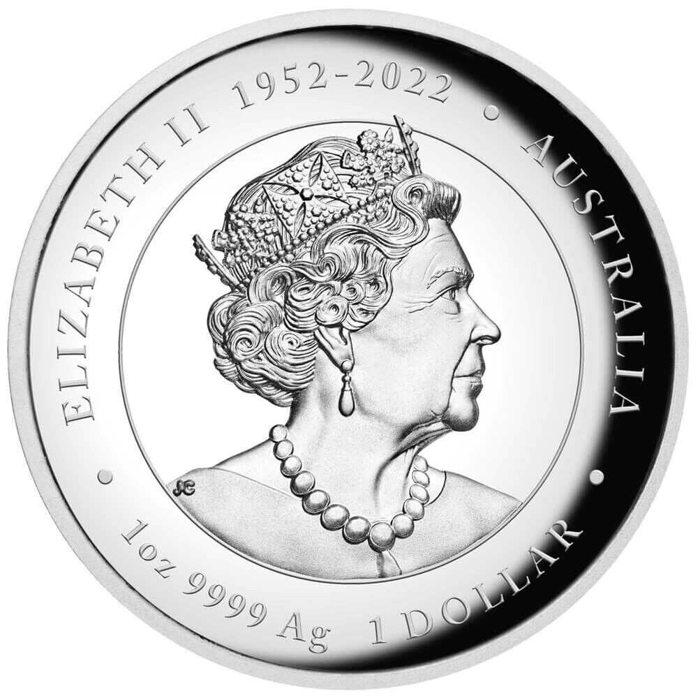 1 oz Silver Coin 2024 $1 Australian Lunar Series III Year of the Dragon Proof HR