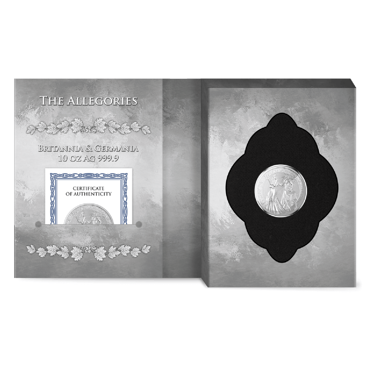 10 Oz Silver Coin 2019 50 Mark Britannia &amp; Germania - BU Limited Edition 250-classypw.com-3