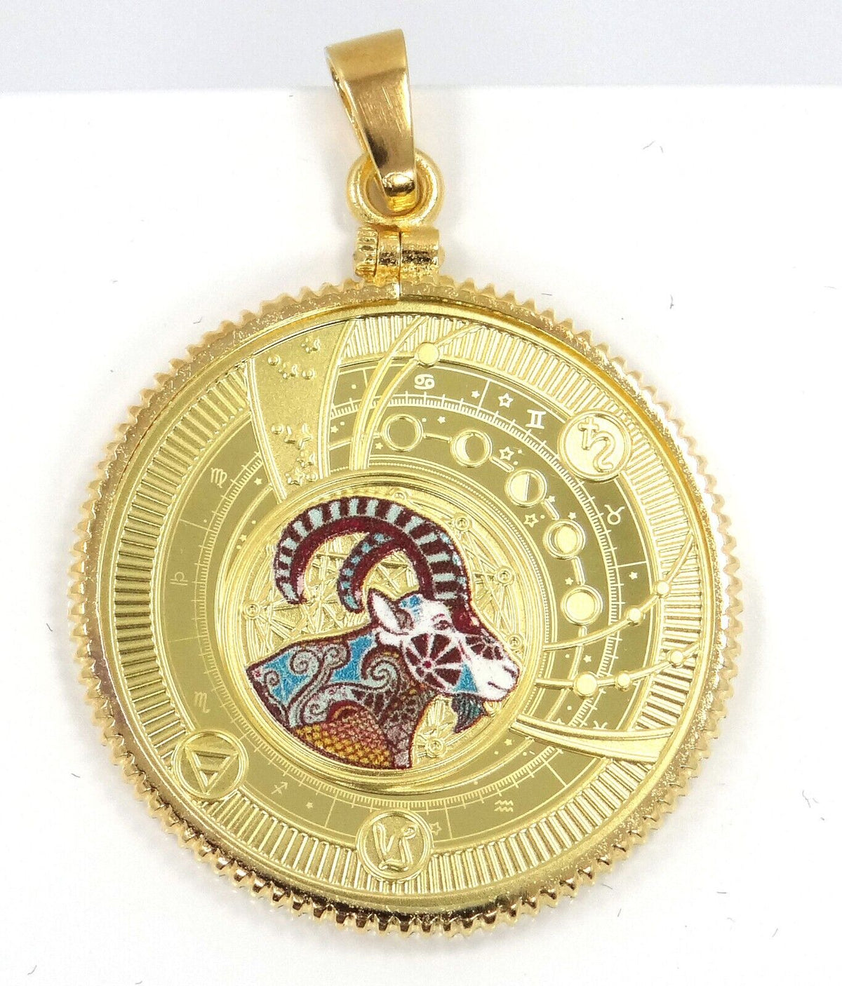 10g Silver Coin 2018 Cameroon 500 CFA Zodiac Signs Capricorn Pendant Charm Coin-classypw.com-2