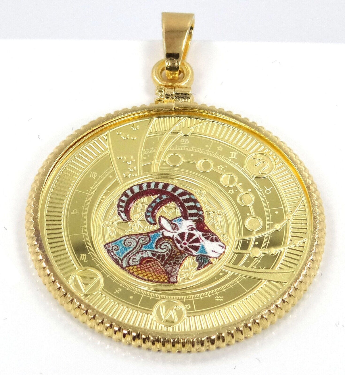 10g Silver Coin 2018 Cameroon 500 CFA Zodiac Signs Capricorn Pendant Charm Coin-classypw.com-4