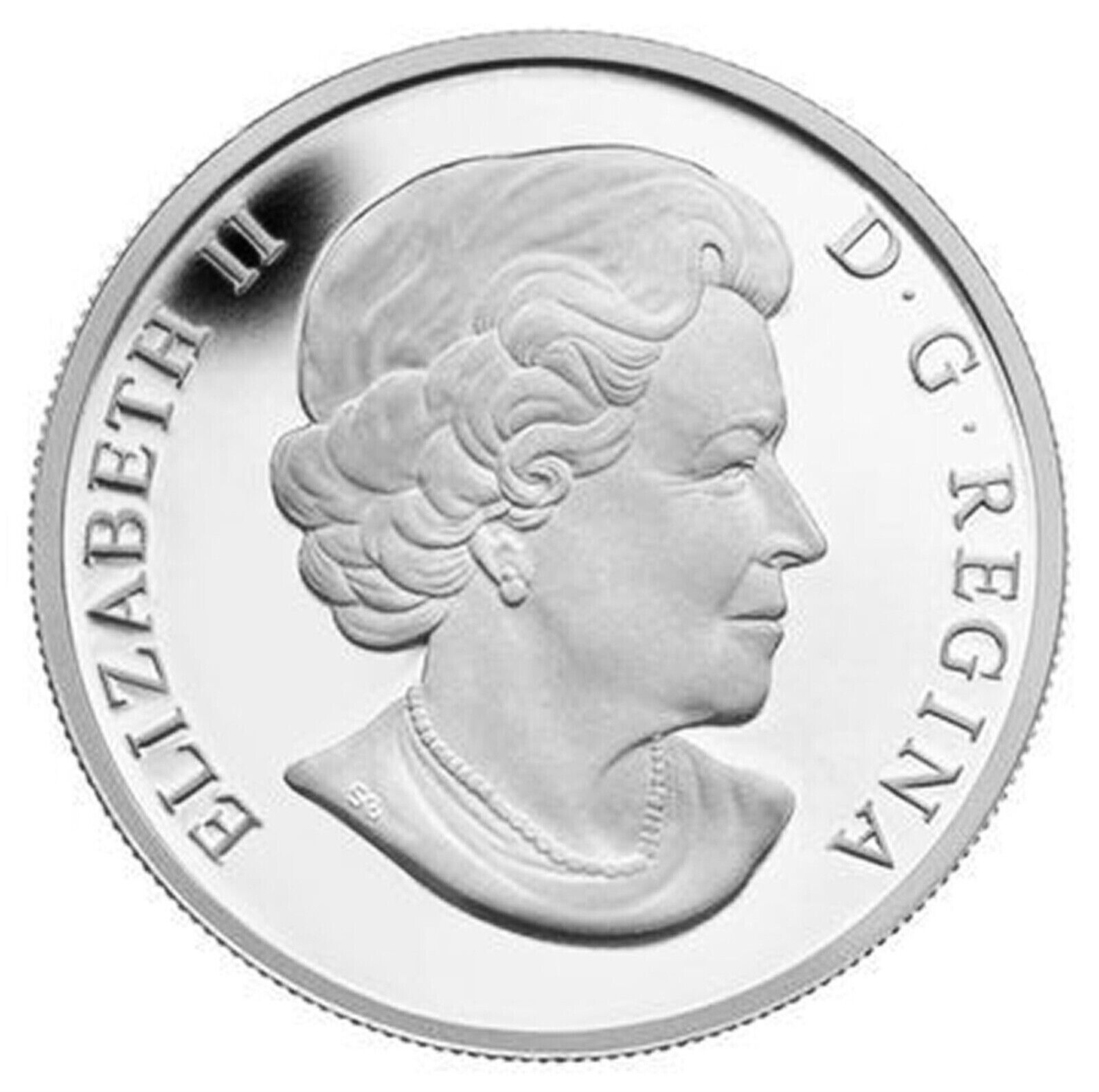 1/2 Oz Silver Coin 2011 $10 Canada Proof Color Winter Town