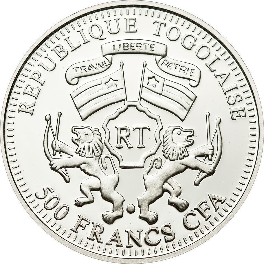 1/2 Oz Silver Coin 2011 Togo 500 Francs Greatest She Warriors - Saint Olga-classypw.com-1