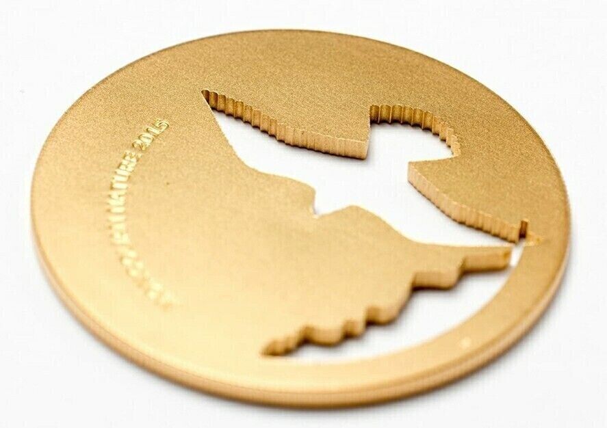 1/2 Oz Silver Coin 2015 Mongolia 500 Togrog Mongolian Nature Falcon Gilded-classypw.com-3