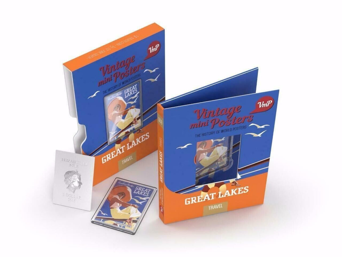 1/2 Oz Silver Coin 2015 Niue $1 Vintage Mini Posters Great Lakes only 1000 Made-classypw.com-1