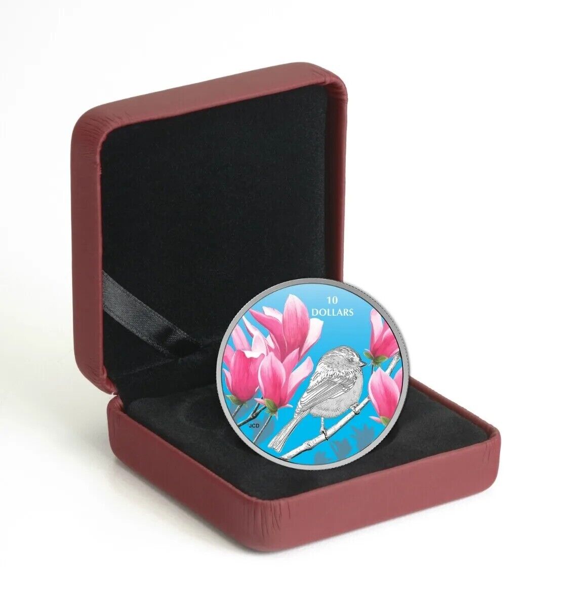 1/2 Oz Silver Coin 2017 $10 Canada Birds Among Nature's Colors Chickadee