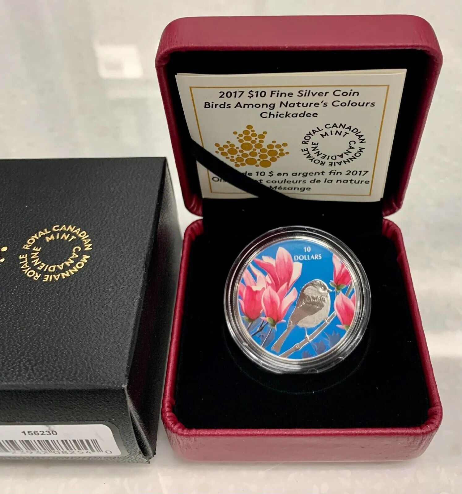 1/2 Oz Silver Coin 2017 $10 Canada Birds Among Nature's Colors Chickadee